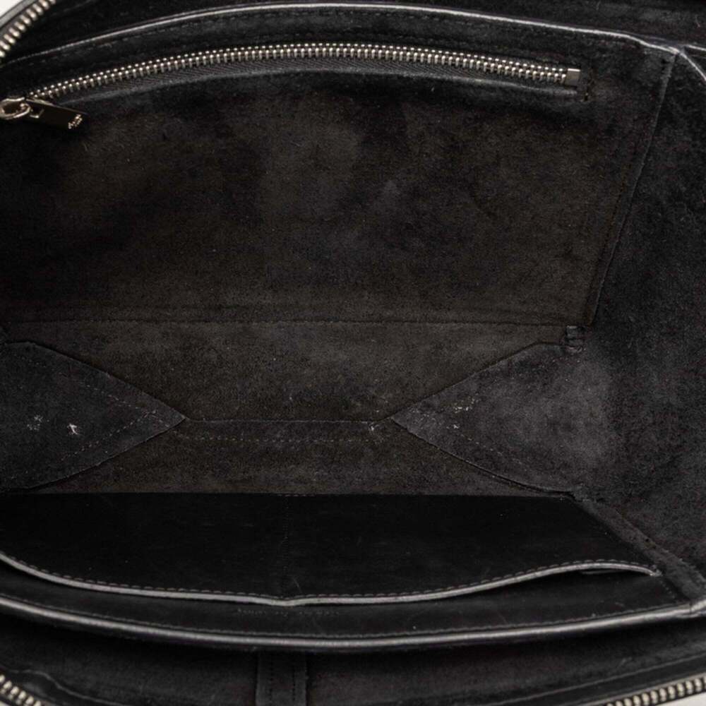 Celine Trifold Chain Shoulder Bag, Black Leather, Women's CELINE - Picture 4 of 7